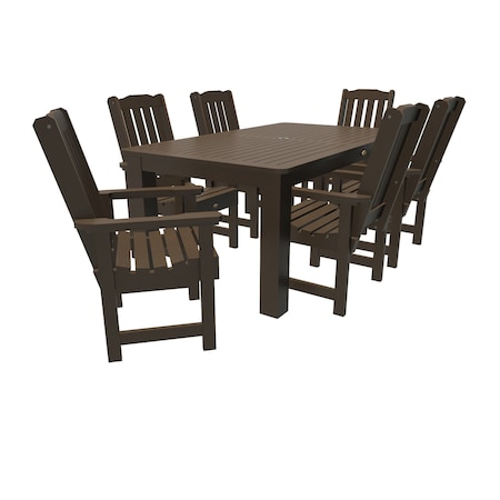 Highwood Usa Lehigh 7pc Rectangular Outdoor Patio Furniture Dining Set 72 x 42 AD-ST7LH1CO4AA-ACE